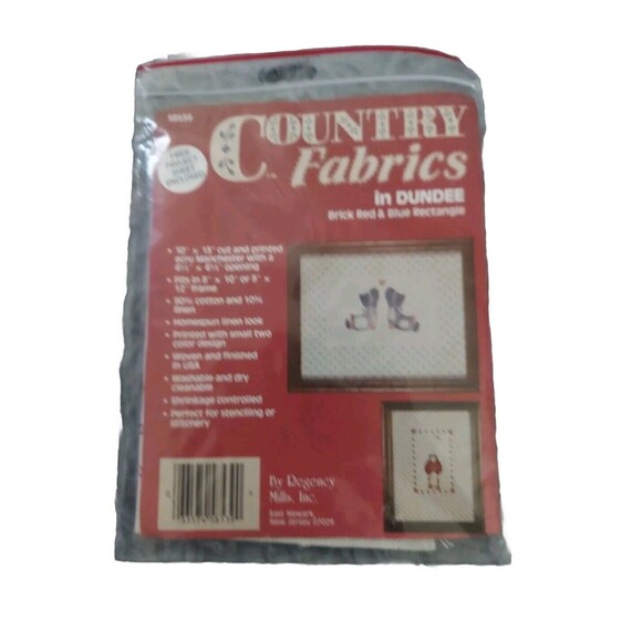 Country Fabrics in Dundee 10" x 13" by Regency Mills, Inc Blue Rose Rectangle - Picture 1 of 7